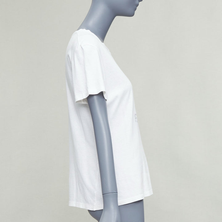 CHRISTIAN DIOR We Should All Be Feminists print white tshirt S Rihanna