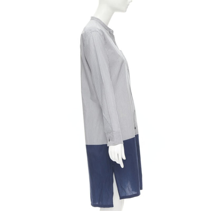 Female mannequin wearing Dries Van Noten Blue Cotton Women Casual Dress in Size FR34 | Available at JHROP