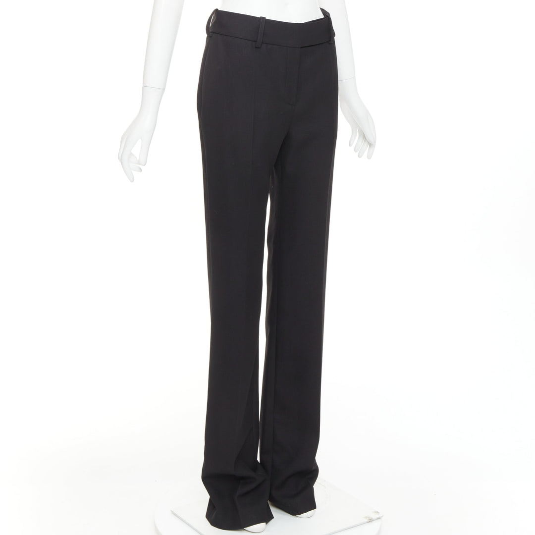 ALEXANDRE VAUTHIER COUTURE SS2025 black darted back straight leg trousers pants