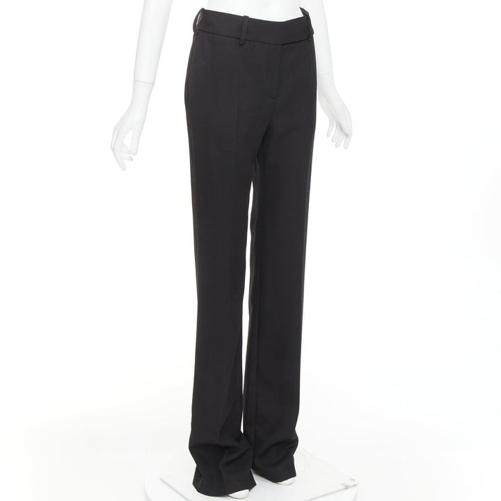 ALEXANDRE VAUTHIER COUTURE SS2025 black darted back straight leg trousers pants