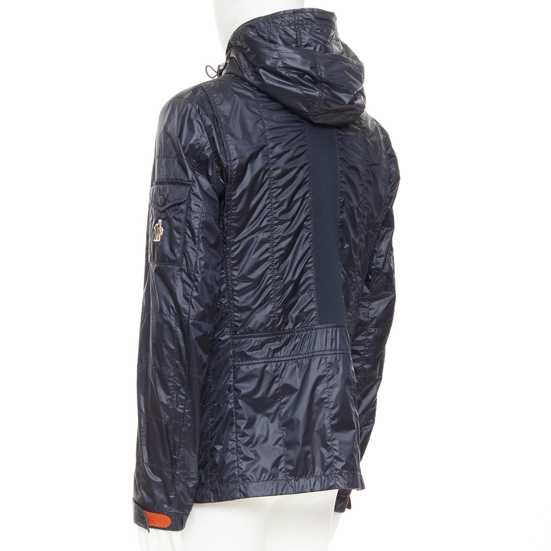MONCLER Sauldre Giubbotto navy nylon lightweight quilted field jacket Sz.4 XL