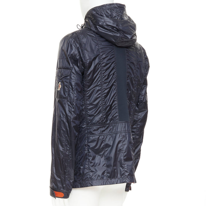 MONCLER Sauldre Giubbotto navy nylon lightweight quilted field jacket Sz.4 XL