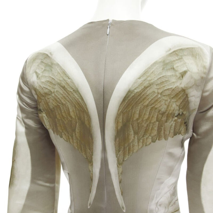 ALEXANDER MCQUEEN 2010 Angels Demons embellished chiffon skirt gown IT40 S