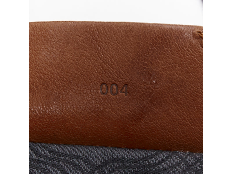 PROENZA SCHOULER PS1 beige canvas brown black leather top handle satchel bag