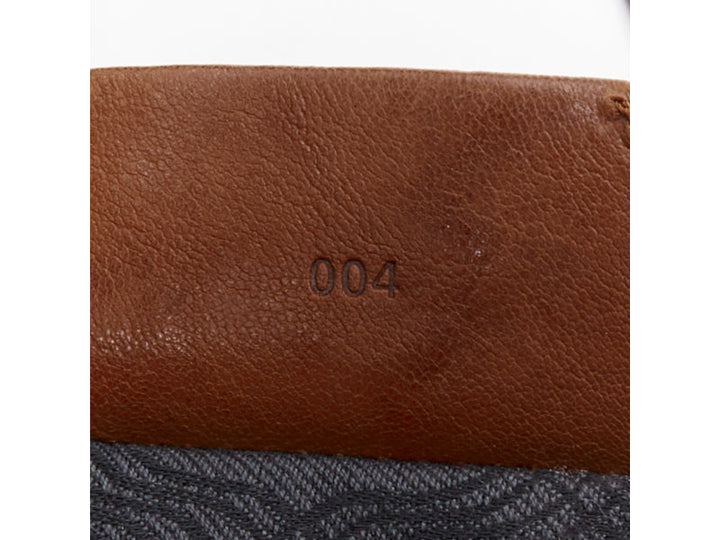 PROENZA SCHOULER PS1 beige canvas brown black leather top handle satchel bag