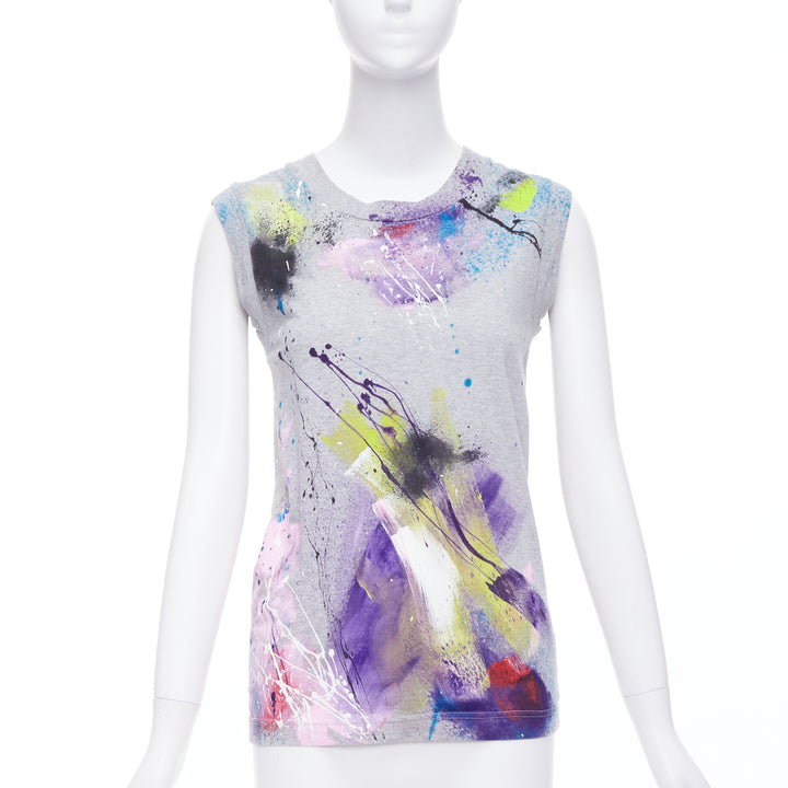 DOLCE GABBANA Liimited Edition 108/1500 hand painted tank top IT36 XXS