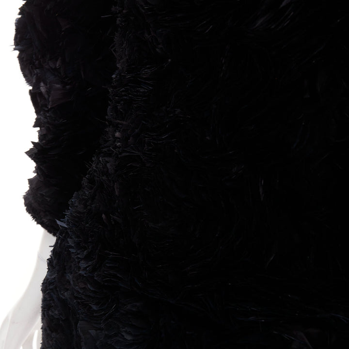 rare ALEXANDRE VAUTHIER COUTURE SS2020 Runway Lemarie laser cut feather dress