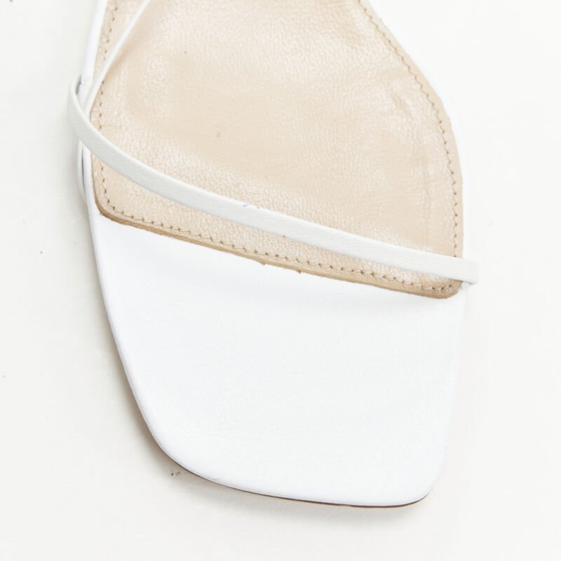 JACQUEMUS Les Sandales white minimal decorative ball heel sandal EU38