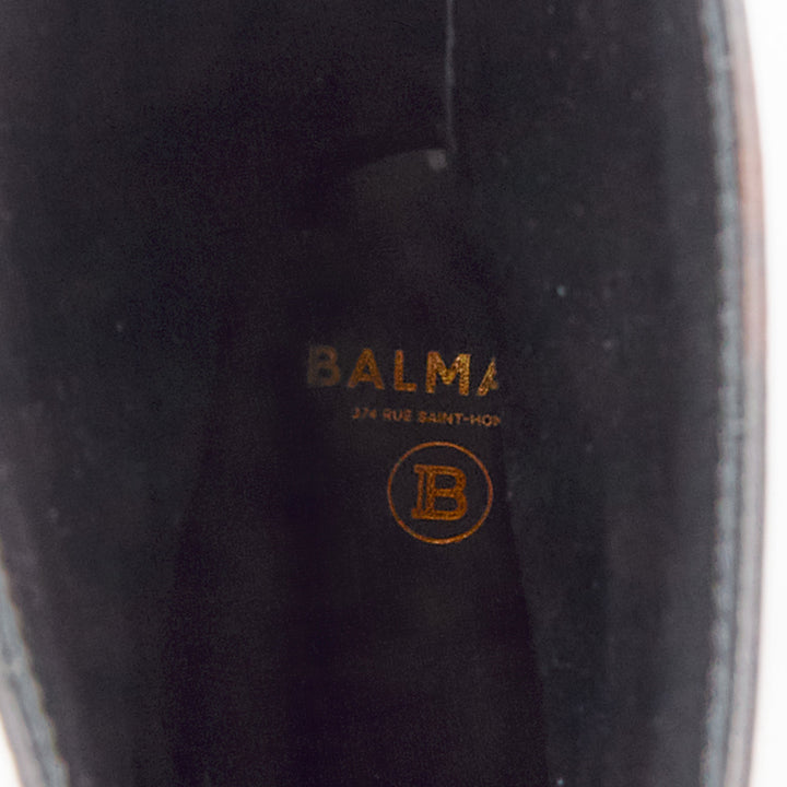 rare BALMAIN Uria black orange burning flame fire corset lace boots EU39