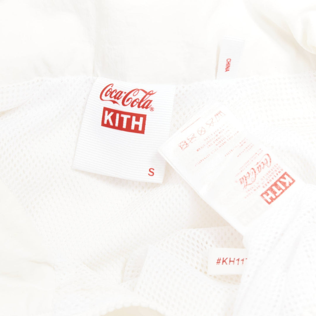 KITH COCA COLA 2019 cream grey reflective nylon quarter zip track sweatshirt S