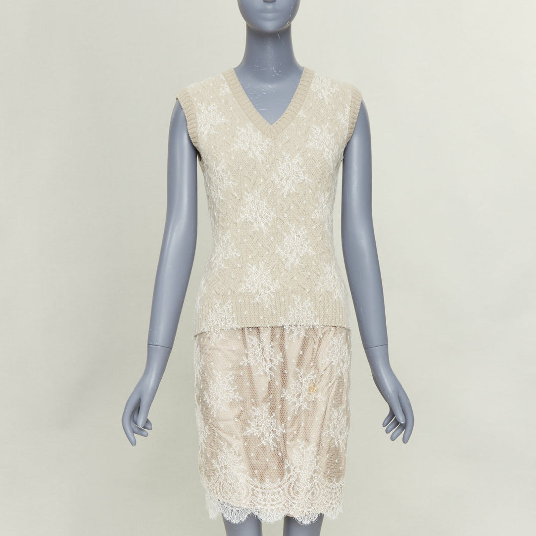 cream lace overlay dress Ladylike Lace Overlay Spaghetti Strap Maxi Dress in Cream for Romantic Date & Floral Market White XS
