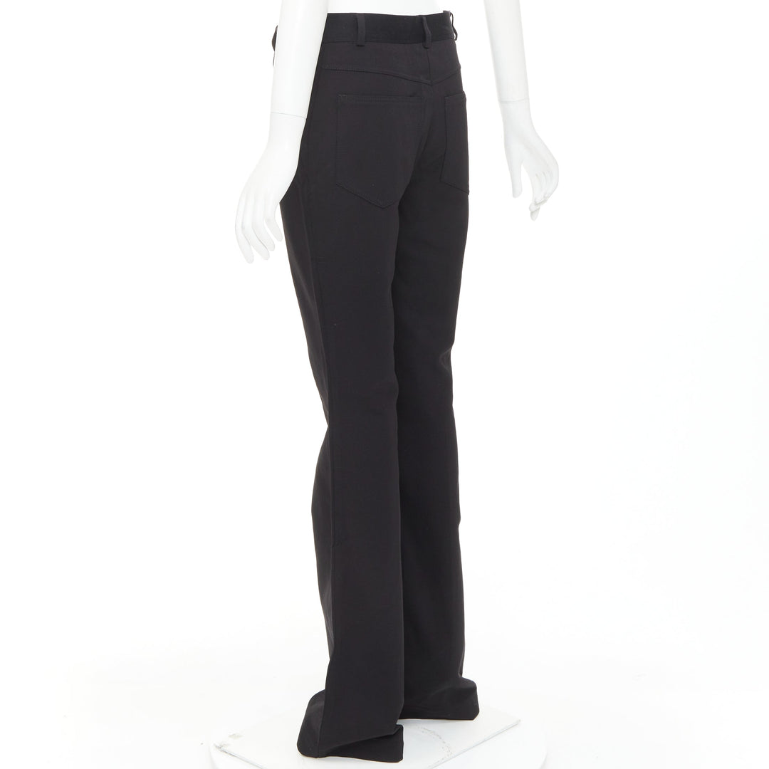 GUCCI Tom Ford mid waist topstitched pockets minimal flare pants IT40 S