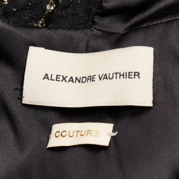 ALEXANDRE VAUTHIER COUTURE 2023 Runway black crystal embellished open back dress