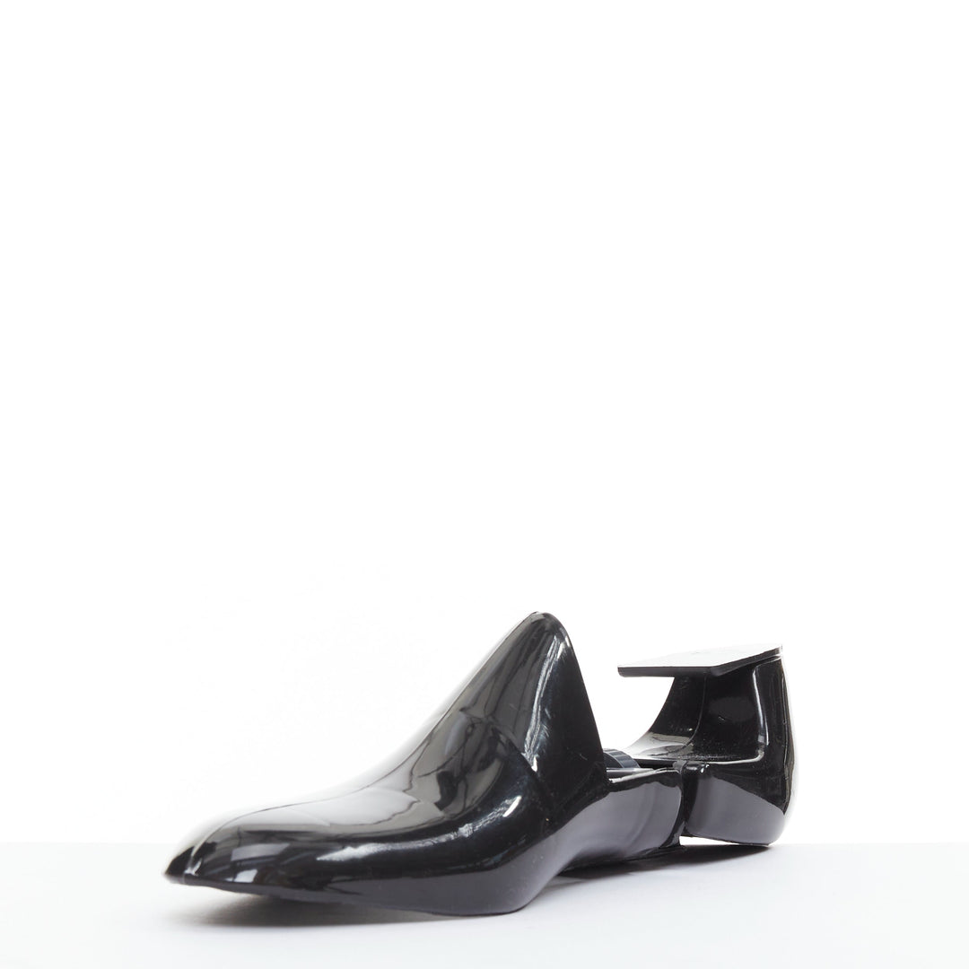 BERLUTI black glossy plastic white logo foldable shoe tree shape holder EU39-40