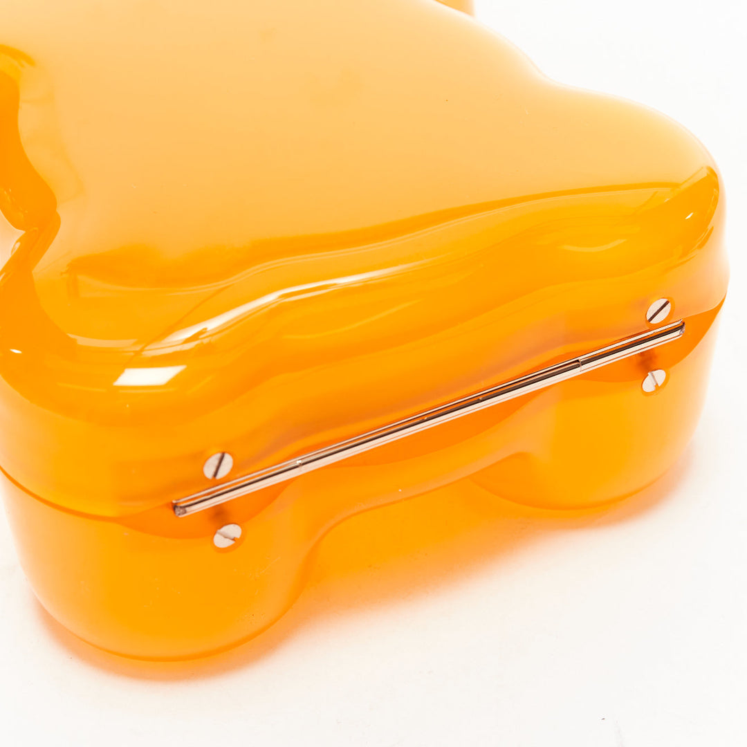 CHARLOTTE OLYMPIA egg yolk yellow gummy bear acrylic box clutch bag
