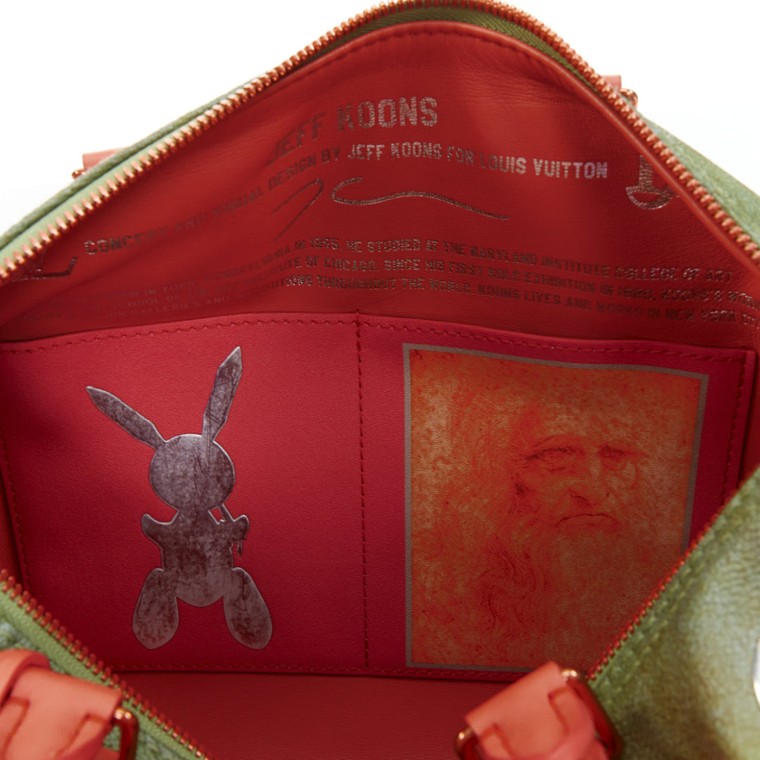 LOUIS VUITTON 2017 Jeff Koons Masters Da Vinci Mona Lisa Speedy 30 bag