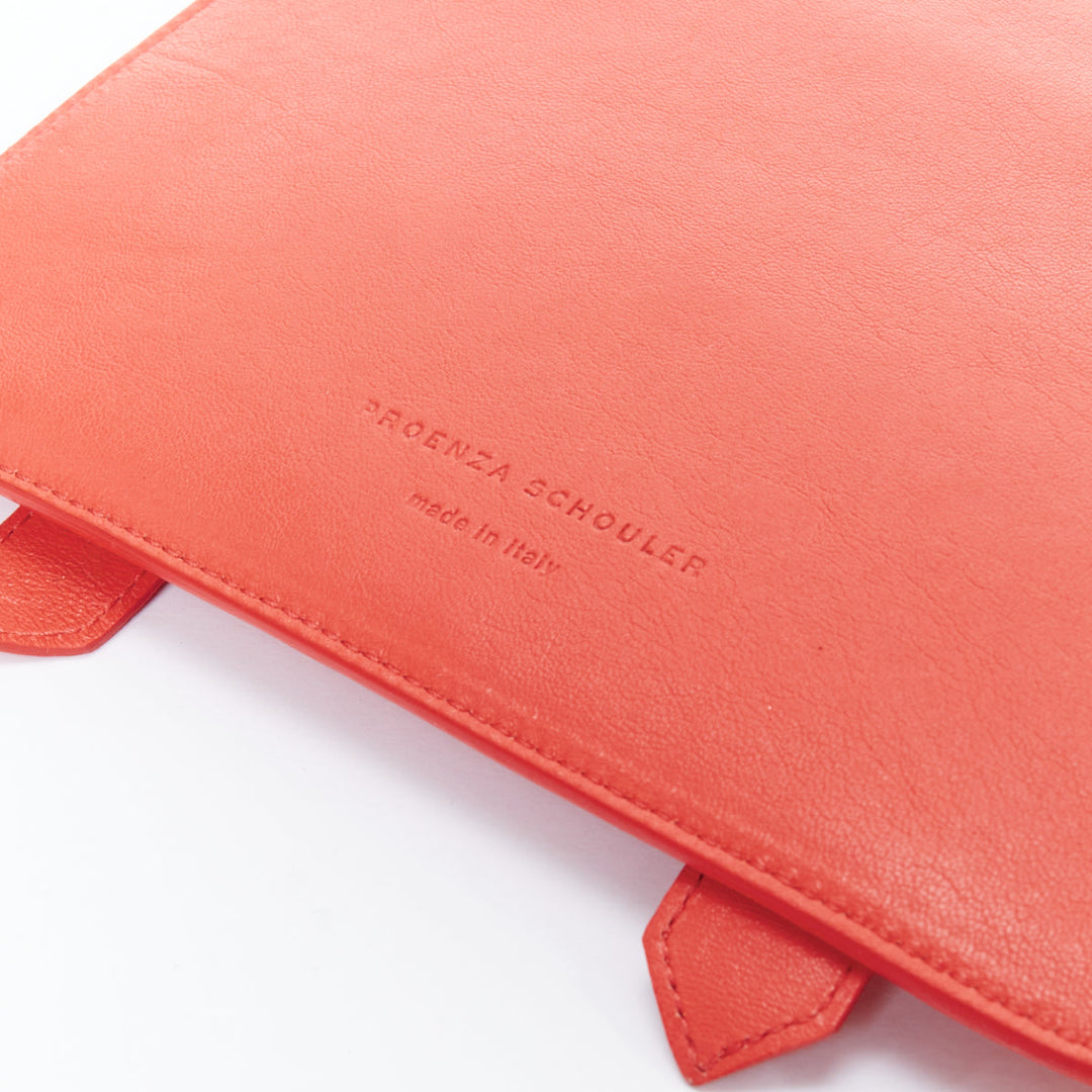 PROENZA SCHOULER PS1 coral red zip envelop portfolio clutch pouch