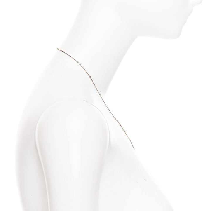 BOTTEGA VENETA Daniel Lee copper tone green crystal station pendant necklace