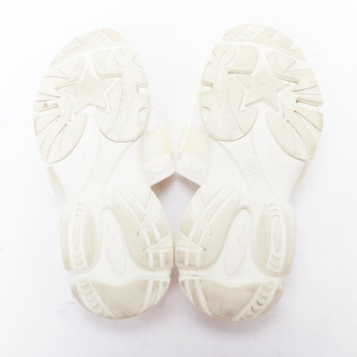 CHRISTIAN DIOR D-Wander cream CD logo chunky technical slides EU38