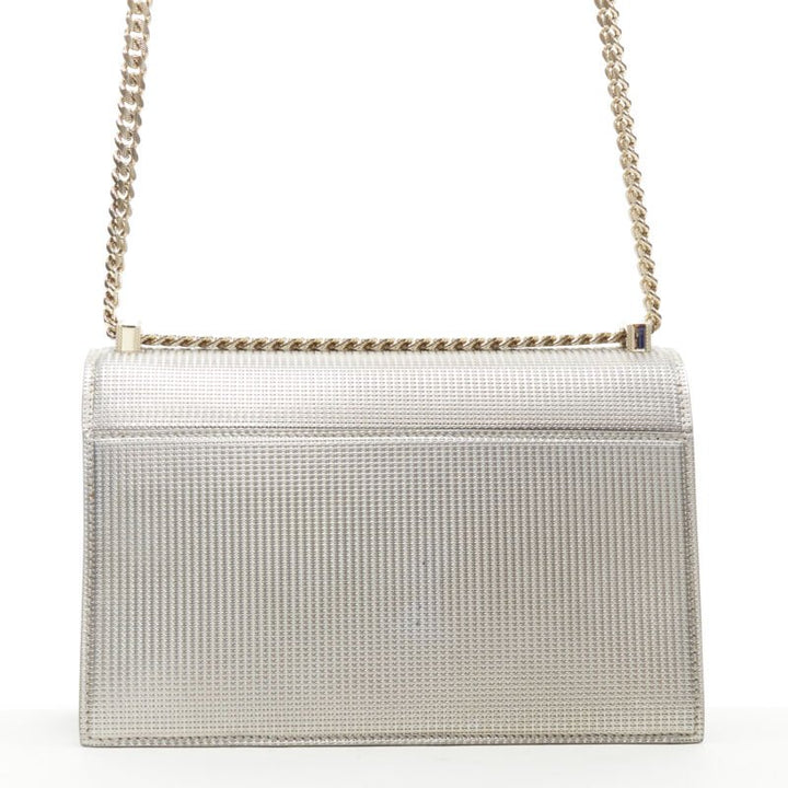 VERSACE Diamente silver gold Medusa clasp chunky chain structured bag