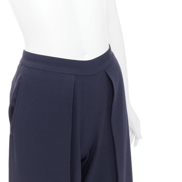 RAG & BONE dark grey inverted pleated cropped wide pants US0 XS