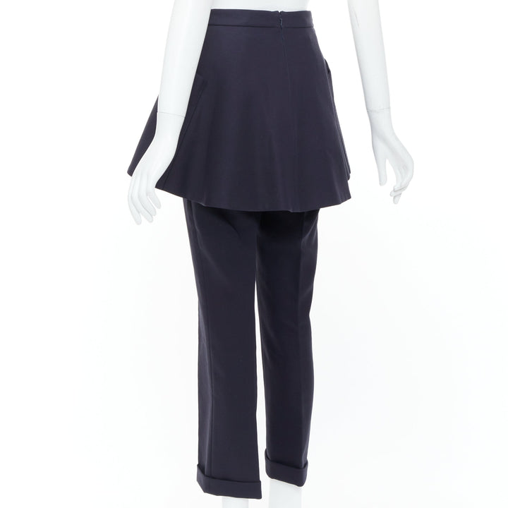 CHRISTIAN DIOR 2017 Runway detachable peplum skirt straight leg trousers FR38 M