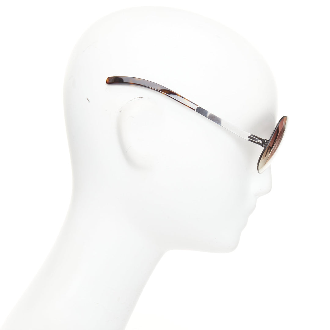 IC BERLIN Tres Chic Mercredi brown gradient lens butterfly metal sunglasses