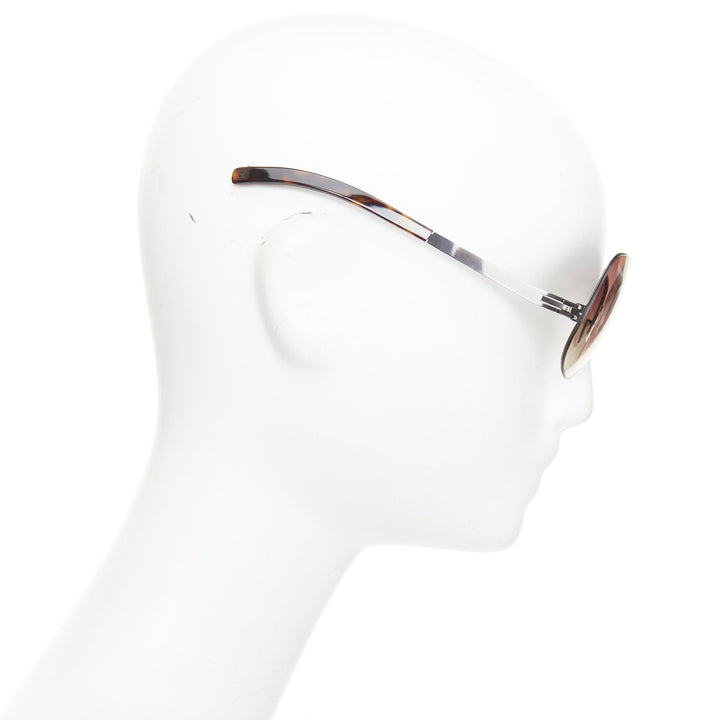 IC BERLIN Tres Chic Mercredi brown gradient lens butterfly metal sunglasses
