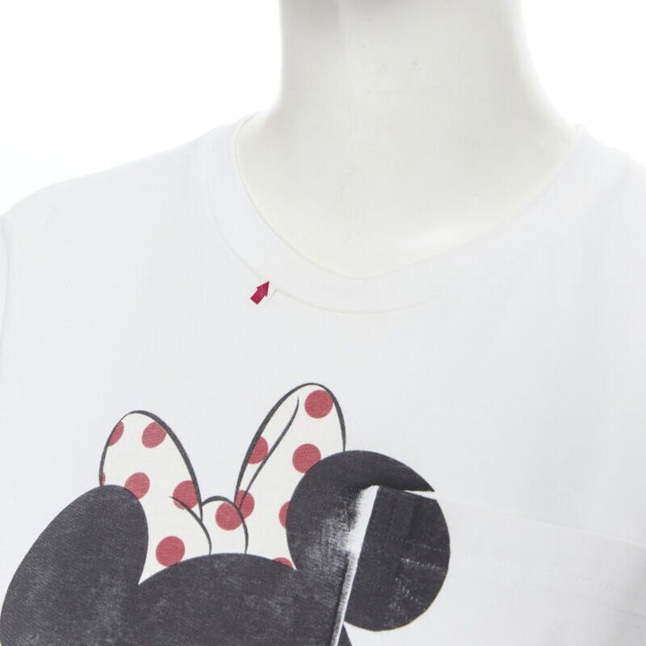 VICTORIA BECKHAM white Disney Minnie Mouse print short sleeve tshirt US2