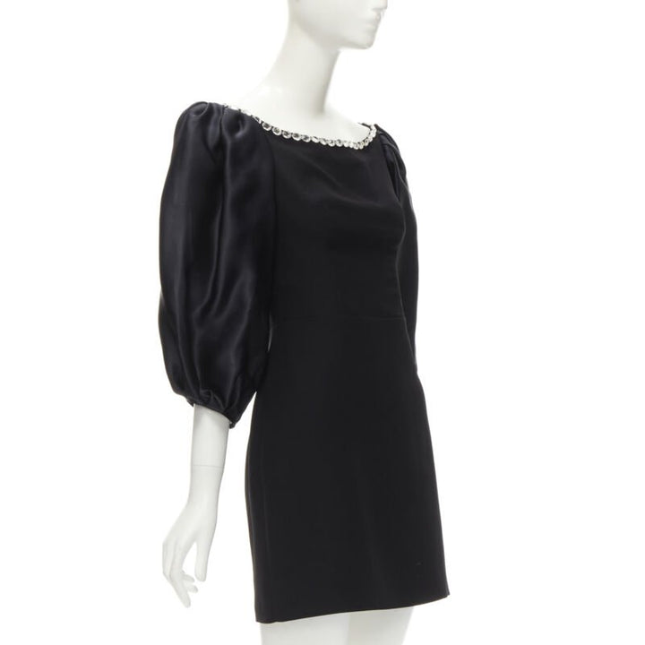 Female mannequin wearing Rasario Black Polyester Women Cocktail Dresses in Size FR36 | Available at JHROP