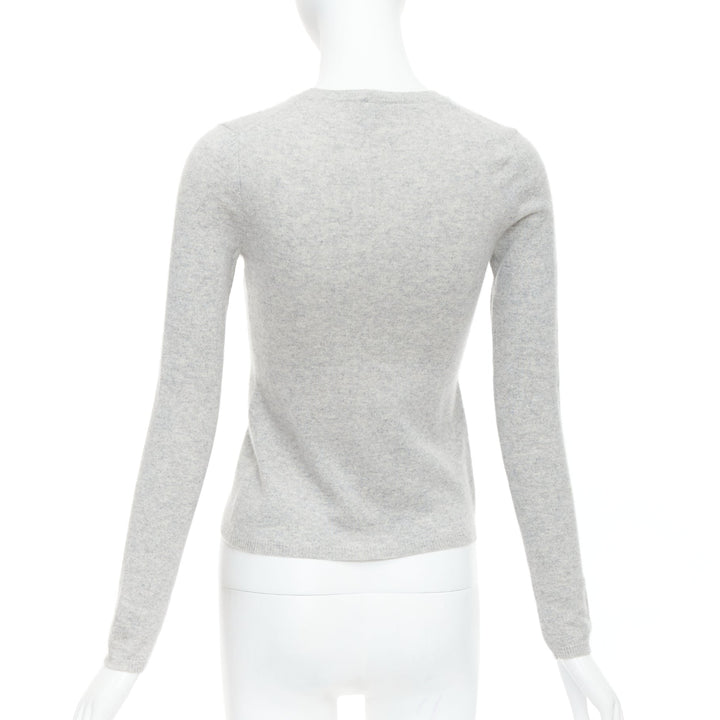 THEORY 100% cashmere grey long sleeve crew neck sweater XS