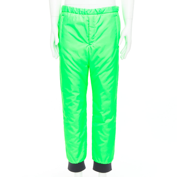 PRADA 2018 Linea Rossa SPG52M Pistachio neon green insulated pants M Asap Rocky