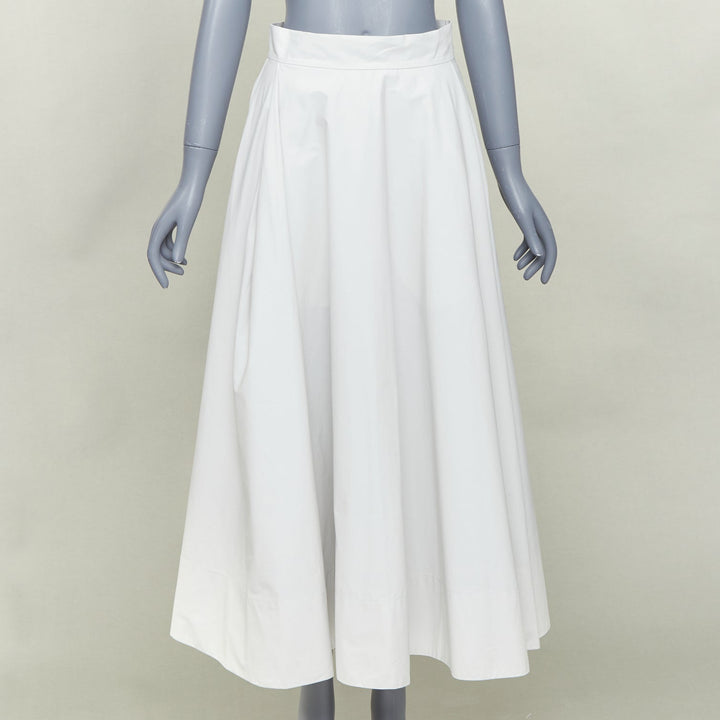 REMAIN Wind Chime light grey organic cotton oversized shirt skirt set FR36 S