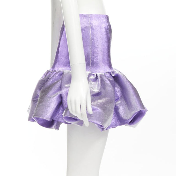 Female mannequin wearing Area Purple Cotton Women Top in Size  XS | Available at JHROP