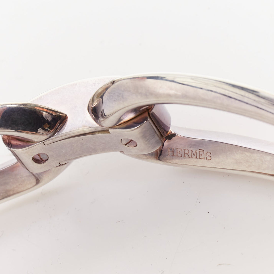 HERMES Infinity Choker Collier Infini 925 Silver twisted loop torque choker