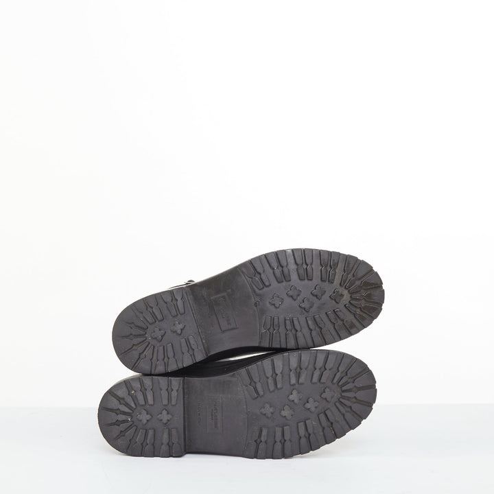 SAINT LAURENT 2016 Runway Festival matte black rubber buckle rain boots EU39