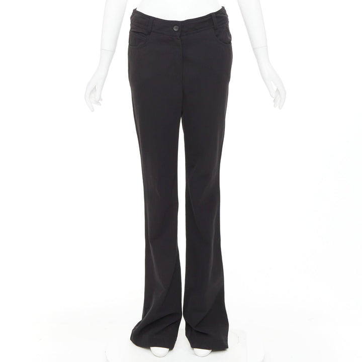 GUCCI Tom Ford mid waist topstitched pockets minimal flare pants IT40 S
