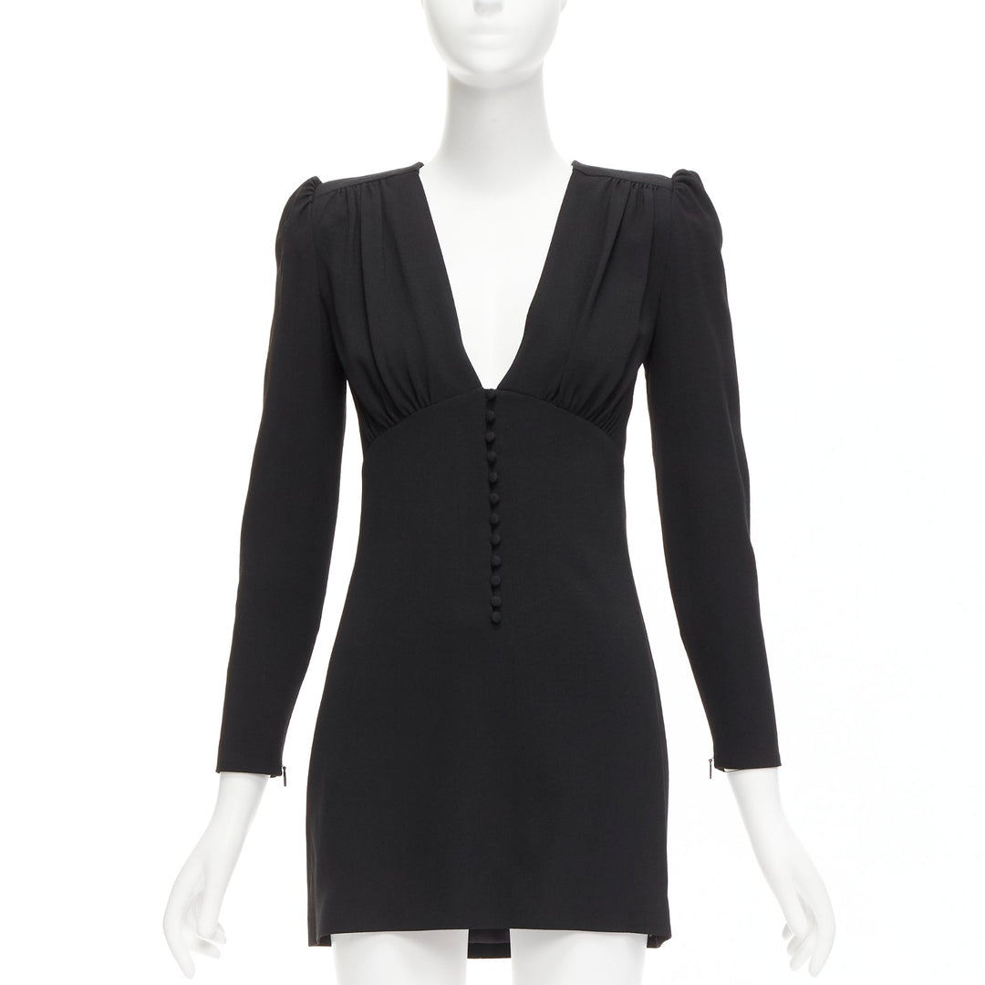 anthony vaccarello black dress Anthony Vaccarello Sleeveless Front Top Opening Dress in Black
