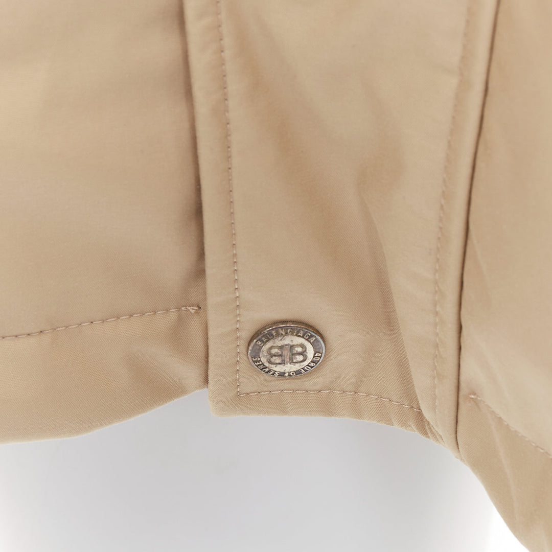 BALENCIAGA Demna 2018 Runway Twinset oversized convertible parka coat FR46 XS