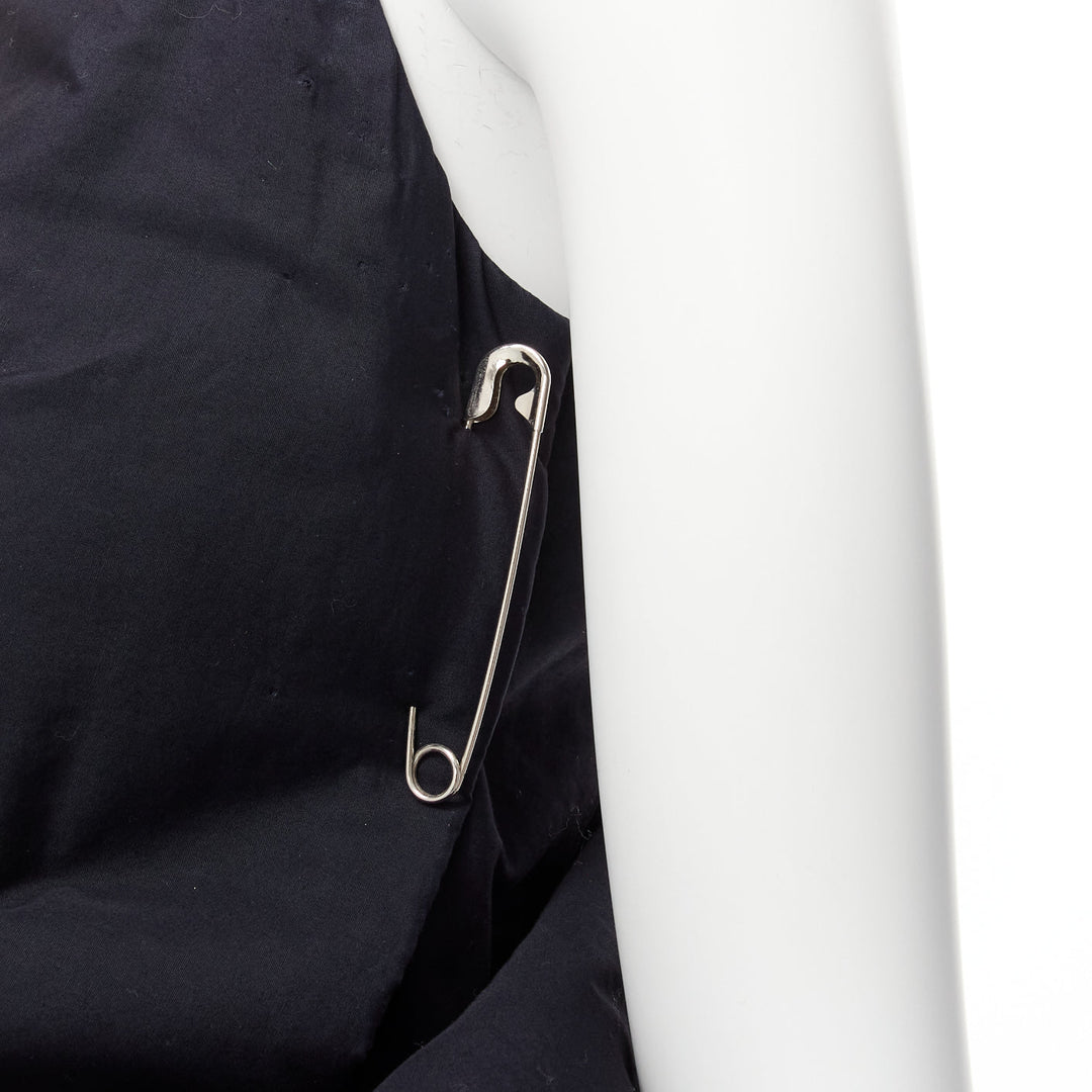 runway COMME DES GARCONS 1997 Lumps Bumps black circle cut asymmetric dress S