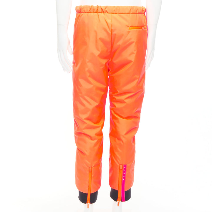 PRADA 2018 Linea Rossa SPG52M Primaloft Coral neon orange insulated pants M