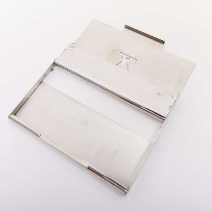 LOUIS VUITTON Porte Carte Champs Elysees silver tone metal  cut out card holder