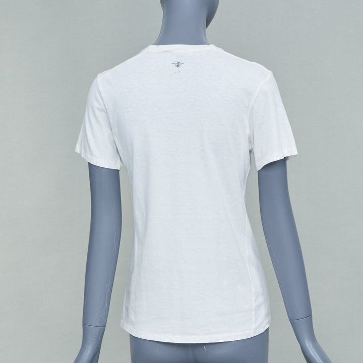 CHRISTIAN DIOR 2018 Runway Youthquake graphic print cotton linen tshirt XS