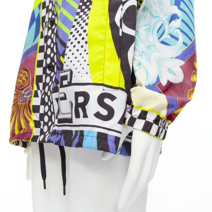 VERSACE 2020 Runway Pop Temple print nylon windbreaker shirt jacket IT48 M
