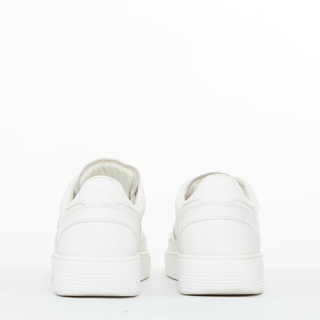 CHANEL 2023 white calfskin perforated CC logo lowtop trainer court sneakers EU38