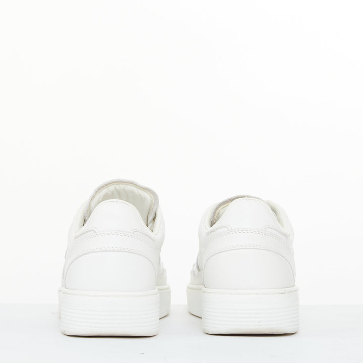 CHANEL 2023 white calfskin perforated CC logo lowtop trainer court sneakers EU38