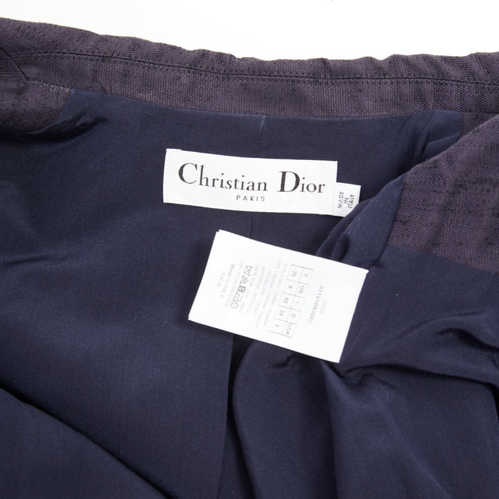 DIOR 2020 Shantung double breasted structured blazer cape jacket FR36 XS
