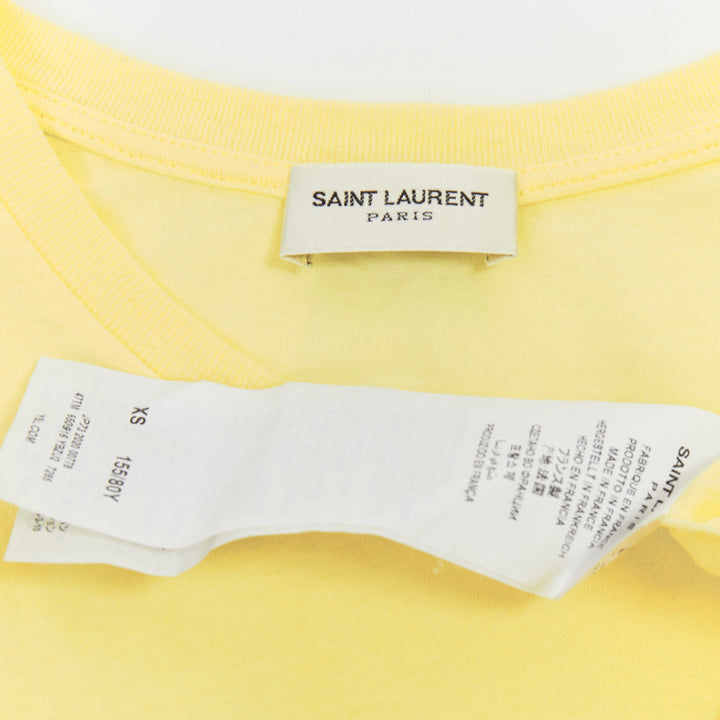 SAINT LAURENT 2020 Surfer Graphic  light yellow multi print muscle tank top XS