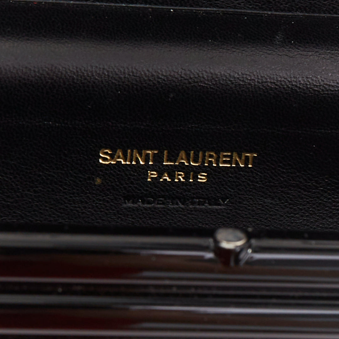 SAINT LAURENT 2016 Opium Box black plexiglass tassel minaudiere box clutch bag