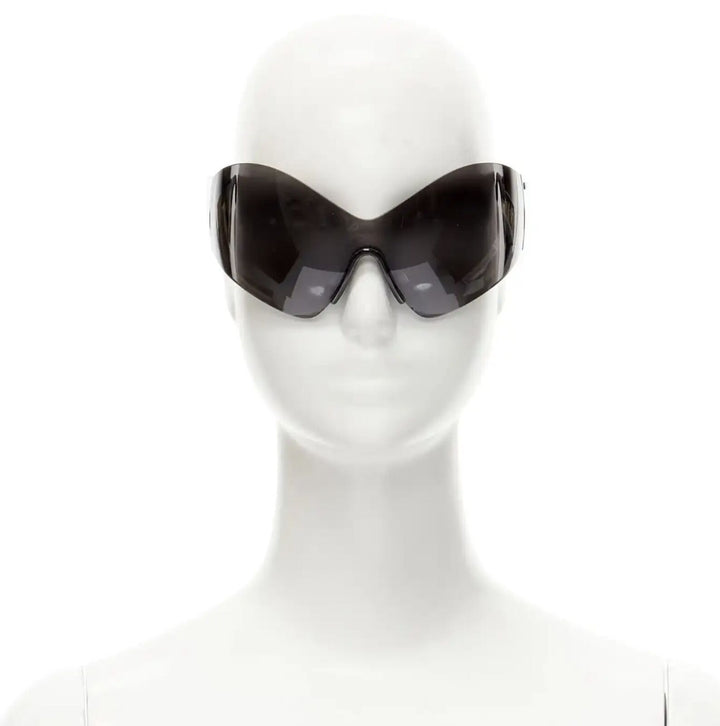 BALENCIAGA DEMNA Runway Mask Butterfly black shield sunglasses Kardashian